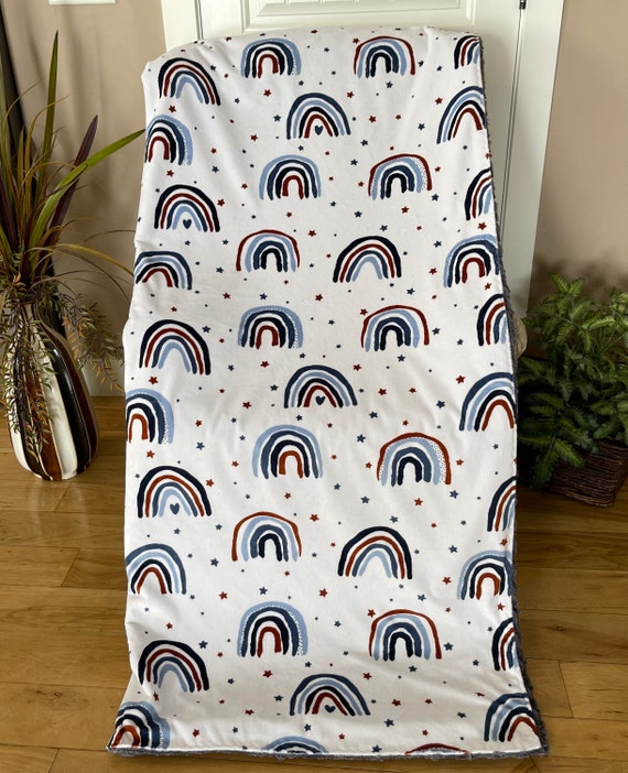 Minky Throw Cuddle After the Rain Rainbow Bluebell Soft Minky Blanket Adult teen Size Luxe Cuddle Paloma Smoke Doubled Sided Minky Blanket Etsy Canada