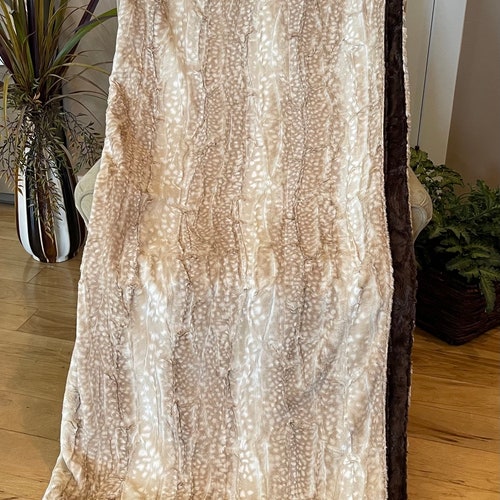 Minky Throw Extra Large Two Yard Adult/Teen Blanket Luxe Cuddle Fawn Beige & Luxe shops Cuddle Marble Chocolate Double Sided Minky Blanket
