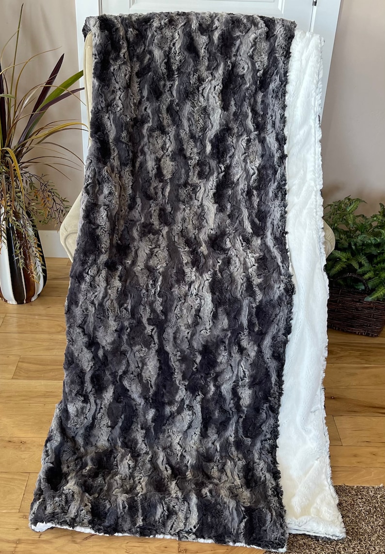 Minky Throw Extra Large Two Yard Adult/teen Blanket Soft Luxe Etsy