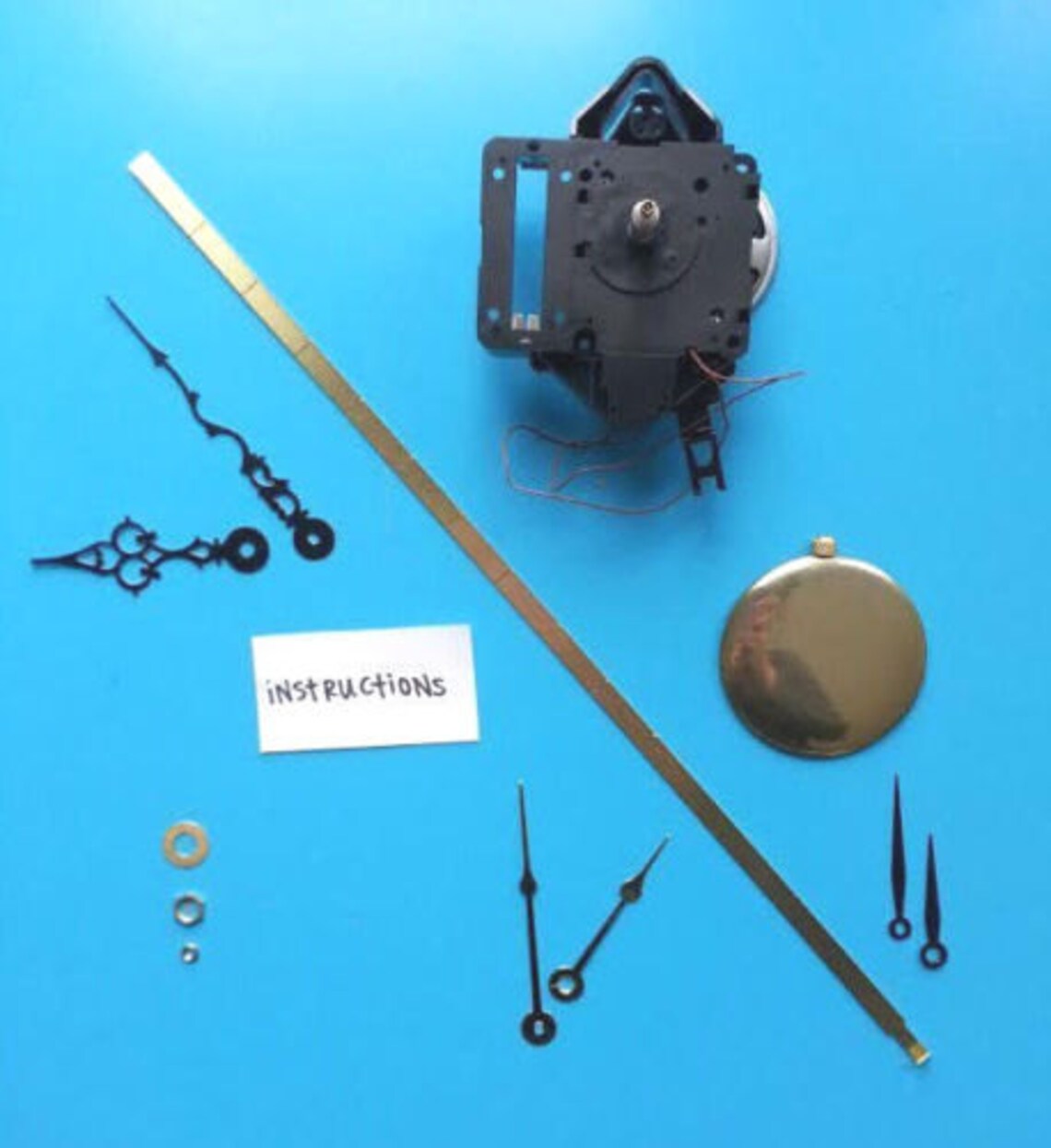 Chiming Clock Kit with Pendulum 2 Chimes Battery Quartz Etsy