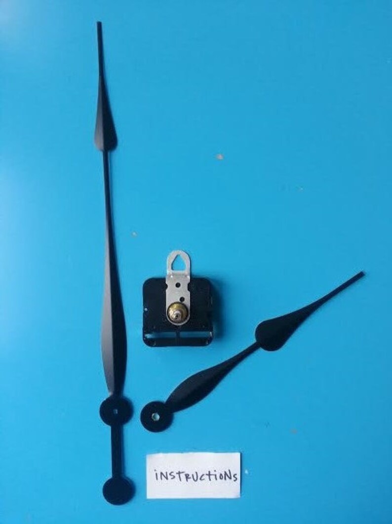 Clock Kit Hands Movement 12 Long Minute Hand SPADE Etsy