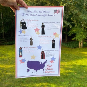 U.S. Saints poster | American Saints poster | Catholic Schools Week