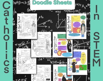 Catholics in STEM Bundle Doodle Notes | Homeschool Resource | Catholic School Resource