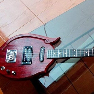 Isarn Electric Phin 4 Strings, Thai Lao Guitar Musical Instrument, Traditional Thai Musical Pin71