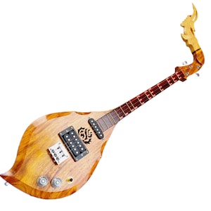 Isarn Acoustic Electric Phin 3 Strings, Thai Lao Guitar Musical Instrument, Thailand Traditional Classical Musical Pin90