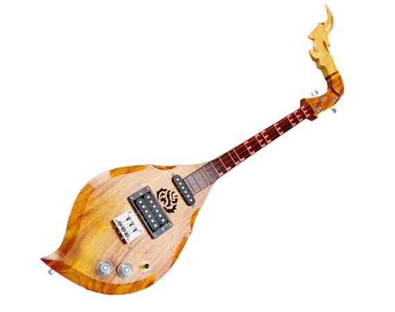 Isarn Acoustic Electric Phin 3 Cuerdas Thai Lao Guitarra | Etsy México