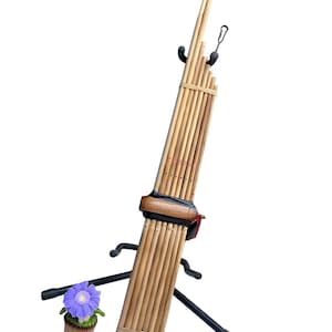 Am Key ROSEWOOD wind chamber Khaen Silver Reed Thai Flute Harmonica, Thai Lao Musical Instrument, Bamboo Mouth Organ Traditional Thai Kan09