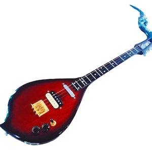 Isarn Electric Phin 3 Strings, Thai Lao Guitar Musical Instrument, Thailand Traditional Classical Musical Pin123