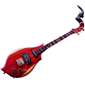Isarn Electric Phin 3 Strings, Thai Lao Guitar Musical Instrument, Thailand Traditional Classical Musical Pin83