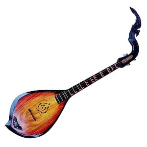 Isarn Acoustic Traditional Thai Phin (Isan Lute) – 3-String Handmade Wooden Musical Instrument for Authentic Folk Music PinN01