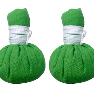 Pack of 2 Thai Spa Whole Grains Herbal Compress in Ceramic Ball Warm Hot Therapy LUK Pra KOB 200 Grams.