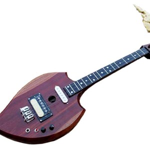 Isarn Acoustic Electric Phin 3 Strings, Thai Lao Guitar Musical Instrument, Traditional Thai Musical Pin22