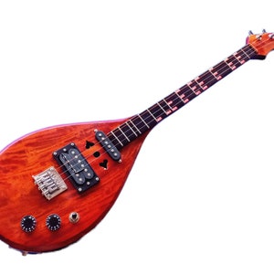 Isarn Acoustic Electric Phin 3 Strings, Thai Lao Guitar Musical Instrument, Thailand Traditional Classical Musical Pin84