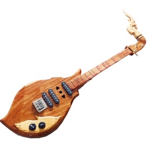 Isarn Acoustic Electric Phin 3 Strings, Thai Lao Guitar Musical Instrument, Thailand Traditional Classical Musical Pin100