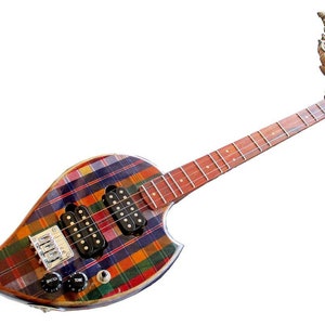 Isarn Electric Phin 3 Strings, Thai Lao Guitar Musical Instrument, Traditional Thai Musical Pin54