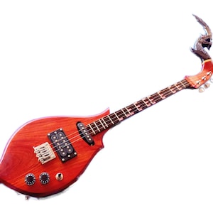 Isarn Electric Phin 3 Strings, Thai Lao Guitar Musical Instrument, Thailand Traditional Classical Musical Pin81