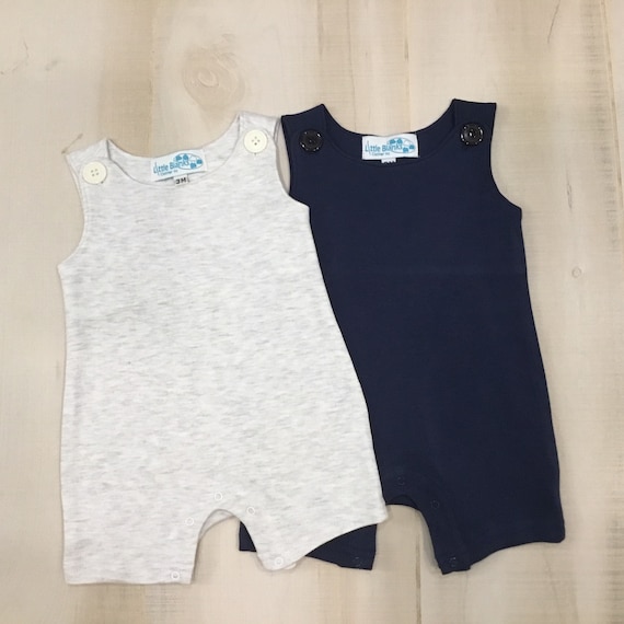 Navy Boys Sleeveless Rompers Blank, Super Cute, These are Great for Monogram or Name Unisex Boys or Girls Romper 3M 6M 9M 12M 18M 24M Il_570xn