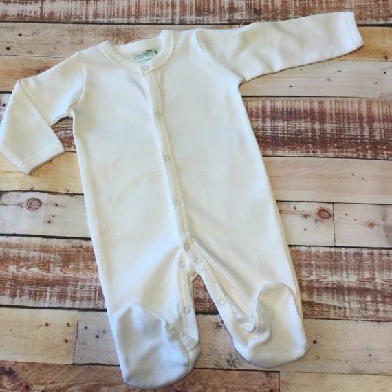Solid White Sleeper, Blank Infant Footed Pajamas - Baby Embroidery Blanks NB 3M 6M 9M Plain Footies Il_570xn