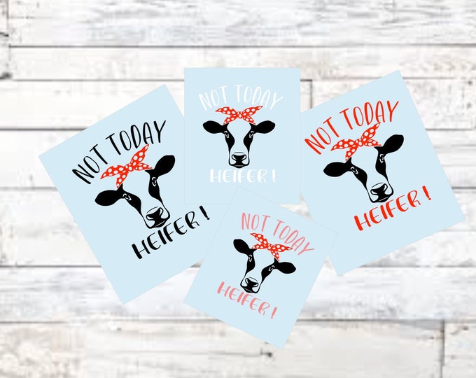 Not Today Heifer Decal | Car Decal | Laptop Decal | Cow Decal