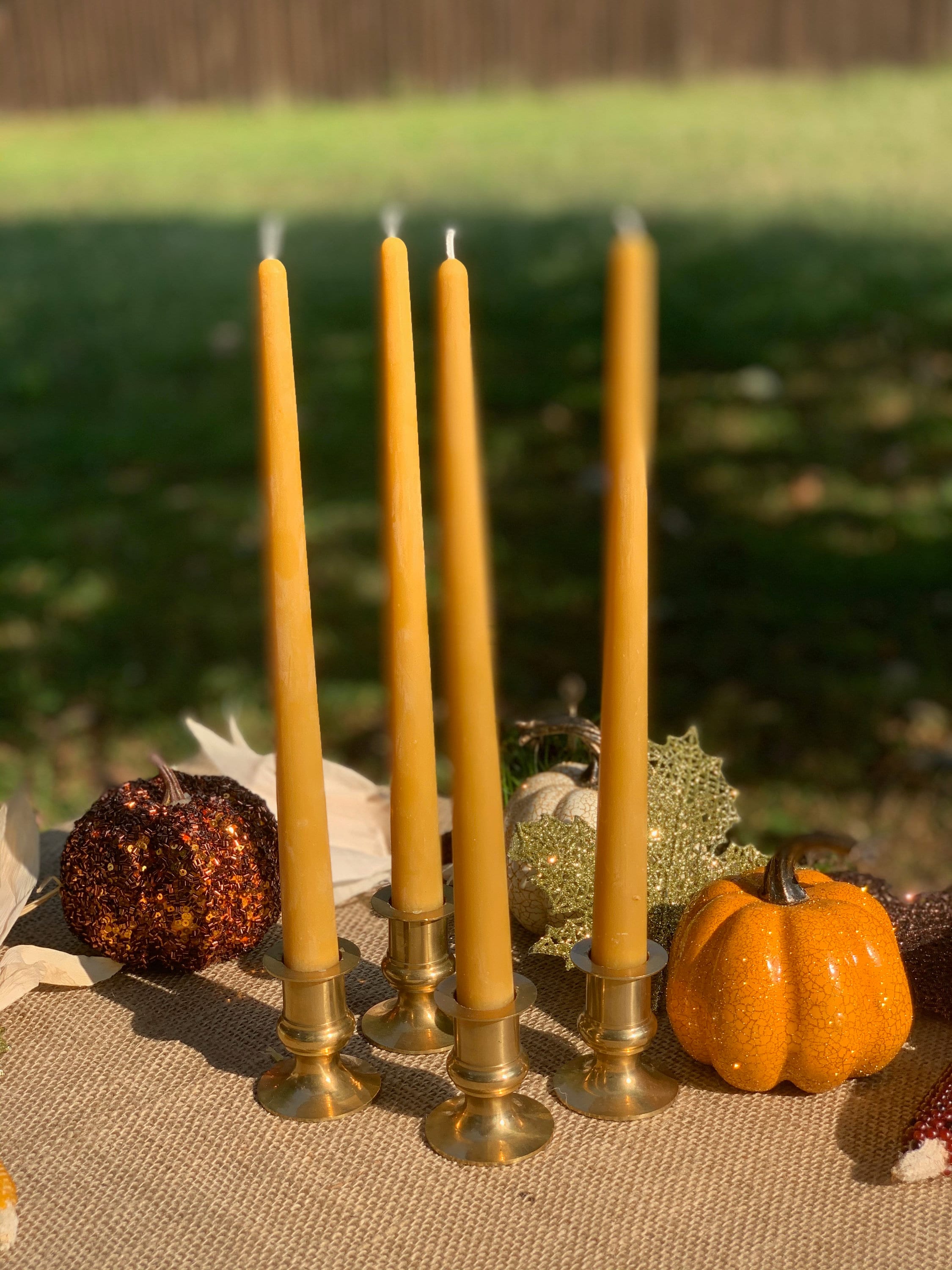 Unique Extra Tall Pure Beeswax Pillar Candles 2 Wide and up to 15 Tall Organic  Beeswax Candles Made With Local Georgia Beeswax 