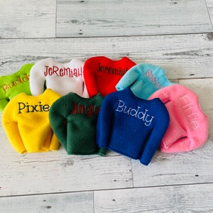 Personalized Embroidered Holiday Elf Sweater/personalized Embroidered Holiday Elf sweatshirt/ Holiday Elf Clothing/ Christmas Elf Shirt
