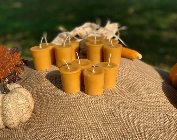 100% Organic Georgia Beeswax Votive Candle set of 6