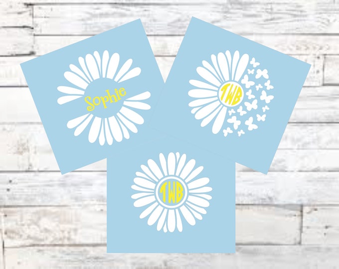 Daisy Monogram/Daisy First Name Vinyl Decal / phone decal /cup decal /laptop decal / car decal