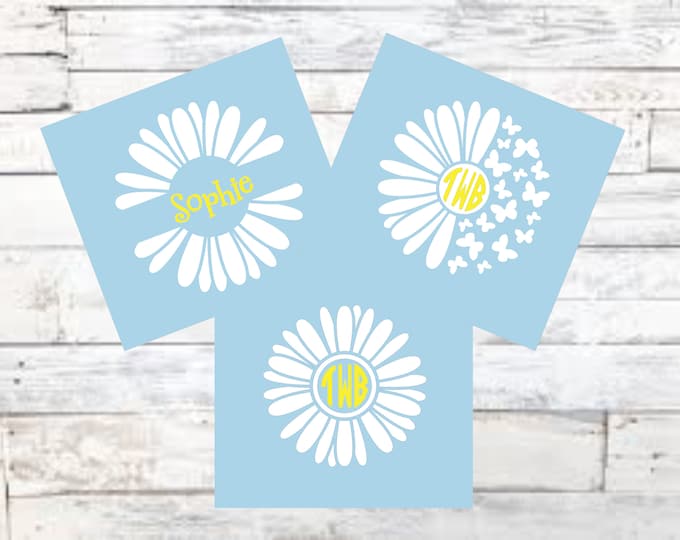 Daisy Monogram/Daisy First Name Vinyl Decal / phone decal /cup decal /laptop decal / car decal