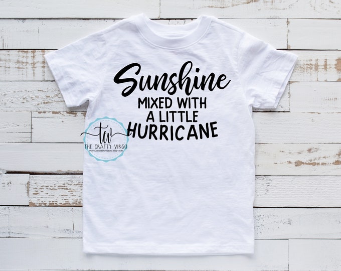 Sunshine with a little huricane Funny Sarcastic shirt/sarcastic remarks shirt/ gag gift for her/ gag gift for him/funny gift