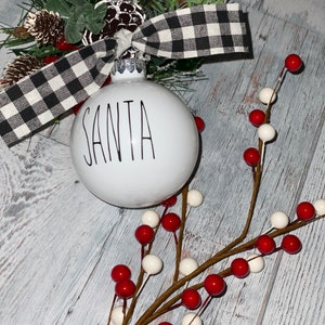 Rustic Farmhouse Personalized Christmas Ornaments/Christmas ornament/ rustic Christmas ornament/farmhouse Christmas decor/Rae Dunn inspired image 5