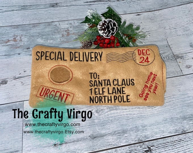 Return to Santa Holiday Elf Shipping Envelope/ Holiday Elf 2022/ Holiday Elf Attire/ Christmas Elf/ Holiday Elf Shipping