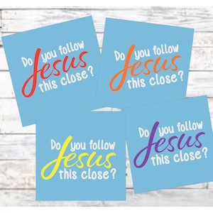 Do you Follow Jesus Car Window Decal for drivers who follow too close/ Subtle message/ Driver Warning/decal for christian tailgaters/