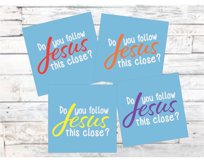 Do you Follow Jesus Car Window Decal for drivers who follow too close/ Subtle message/ Driver Warning/decal for christian tailgaters/