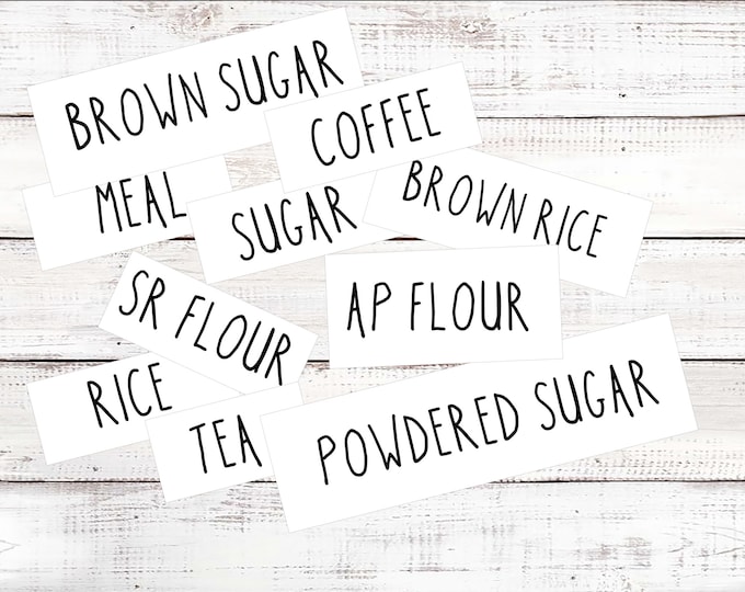 Rae Dunn Inspired Farmhouse Label/ Farmhouse Decal/ pantry Organization Decal