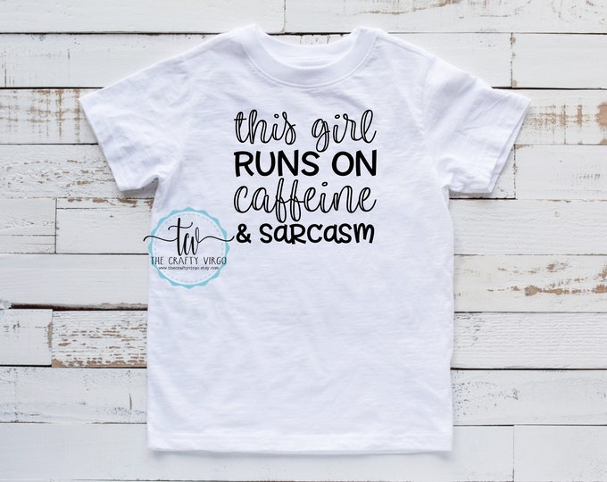 Caffeine and sarcasm  Funny Sarcastic shirt/sarcastic remarks shirt/ gag gift for her/ gag gift for him/ his or her shirt/funny gift
