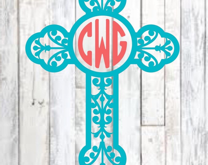 Cross Monogram Decal