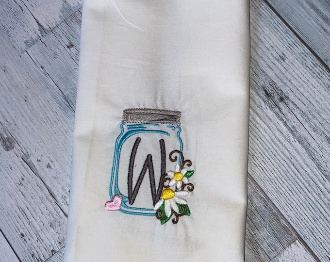 Custom monogrammed cotton kitchen towel/wedding gift/housewarming gift/wedding shower gift/monogrammed towel/ Personalized cotton towel