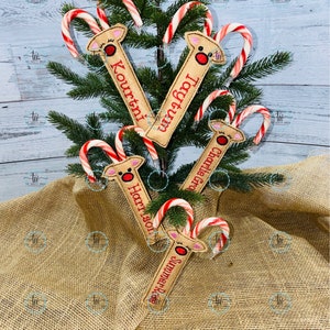 Reindeer Candy Cane Holder/ Class gift/ Personalized Candy Cane Holder/ Christmas Gift Tag/ Personalized gift