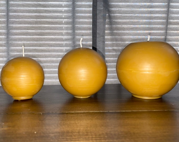 100% Local Organic Georgia Beeswax Sphere Candles/beeswax candles/ unique gift