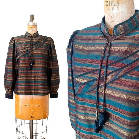 Vintage Film Noir 1940s Style Blouse // 1970s does