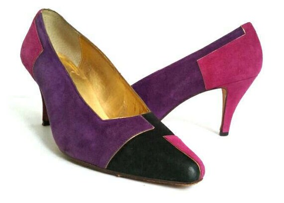 hot pink suede heels