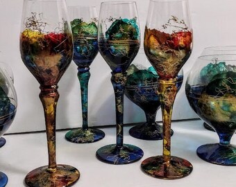 ONE Glass Valentine's Day MONARCH Lagoon Cognac Brandy  5" Or MONACO Sherry Flute 7 3/8"