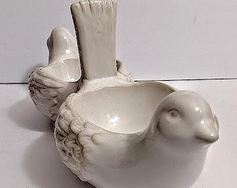 12 Days Of Christmas 2 Doves Pottery Barn Figurine Sculpture Nut Candy Bowl