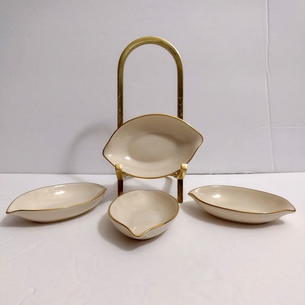 One Plate LENOX MANSFIELD  Ivory Gold Sauce Dish 4.25 " By BlessedJunk