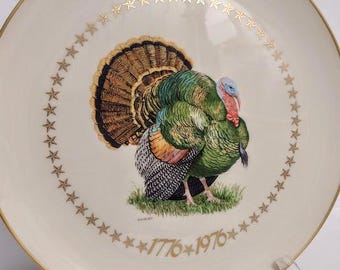 1976s Ghent Collection American Wild TURKEY By Albert Earl Gilbert The American Bicentennial Wildlife Collection Limited Decor Plate 11.75 "