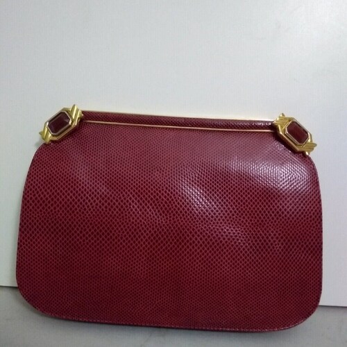Vintage 1980s Estate shops Sale Judith Lieber Dark Red Jeweled Frame Closure Clutch Purse