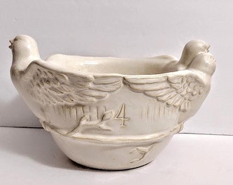 12 Days Of Christmas 4 Calling Birds Pottery Barn Planter Figurine Sculpture Vase Bowl