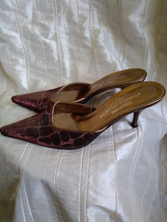 Vintage DONALD J PLINER Women Mules Shoes Color C… - image 3