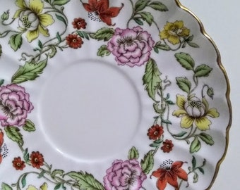 One Plate SPODE Floral Tapestry Saucer 5 3/8 "