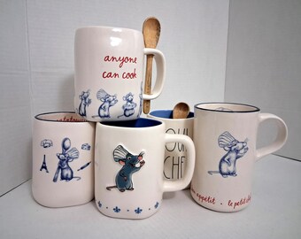 MAGENTA Rae Dunn Artisan Collection Pixar Rat Petit Chef Spoon Rest Cookie Jar Container Salad Plate Cup Saucer Mug Cutting Board